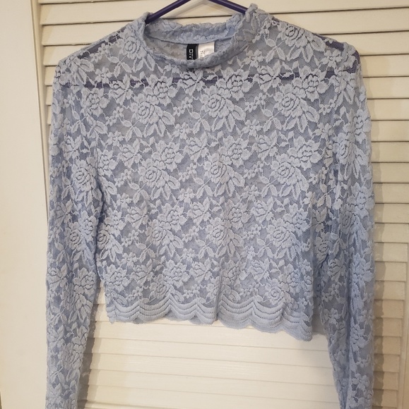 Divided by H&M Sheer lace crop top - Picture 2 of 3
